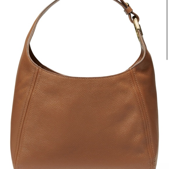 *NWOT* MICHAEL KORS FULTON BAG, PEBBLED LEATHER IN ACORN, GOLD HARDWARE - Picture 1 of 10
